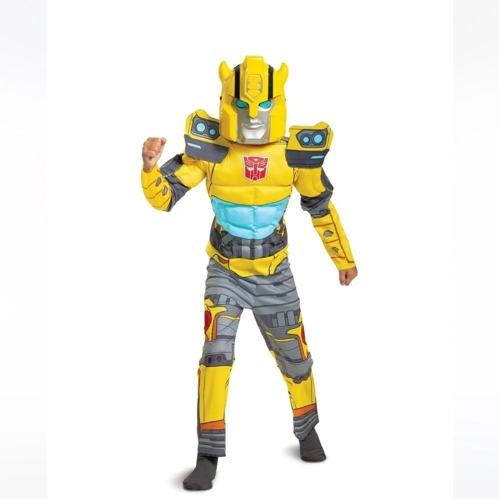 TRANSFORMERS kids “BUMBLEBEE” quilted muscle Halloween costume-various